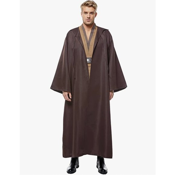 Qui-Gon Jinn Jedi Star Wars Costume, cosplay small, worn once, excellent quality - Picture 1 of 4